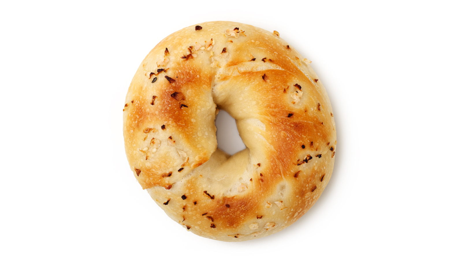 Order Onion Bagel with Cream Cheese Sandwich food online from Breakfast Spot store, Armonk on bringmethat.com