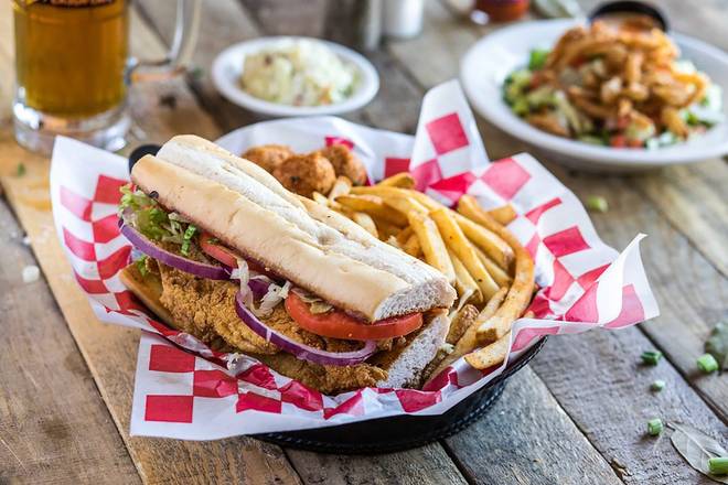 Order CATFISH PO'BOY food online from Razzoo's store, Concord on bringmethat.com