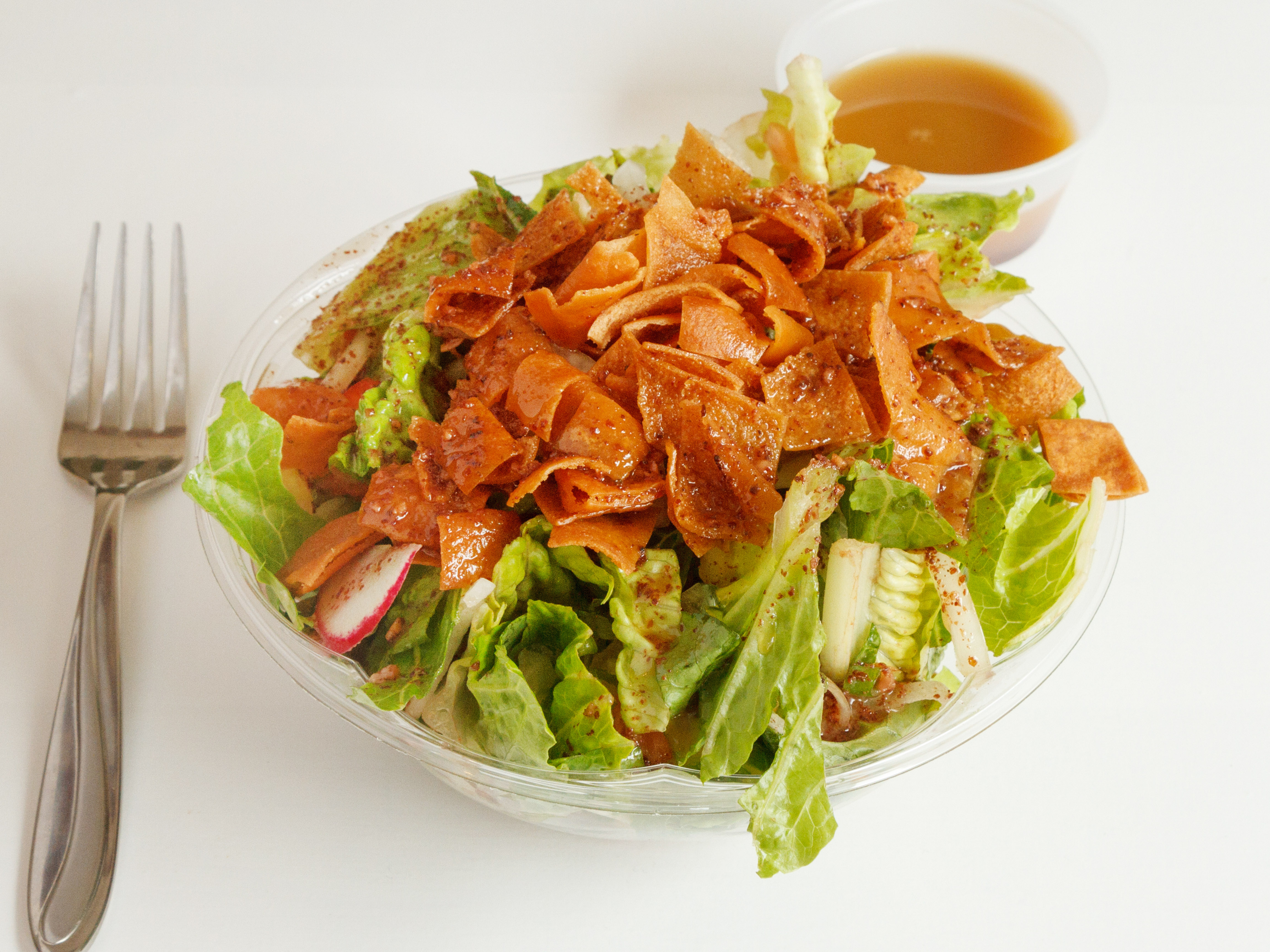 Order Fattoush Salad food online from Noor Mediterranean Grill store, Somerville on bringmethat.com