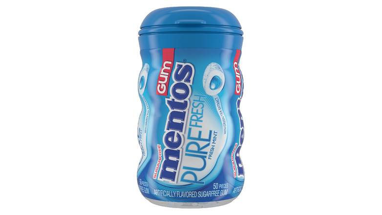 Order Mentos Pure Fresh Sugar-Free Chewing Gum With Xylitol, Fresh Mint 4.5 Oz food online from Valero Food Mart store, Murrayville on bringmethat.com