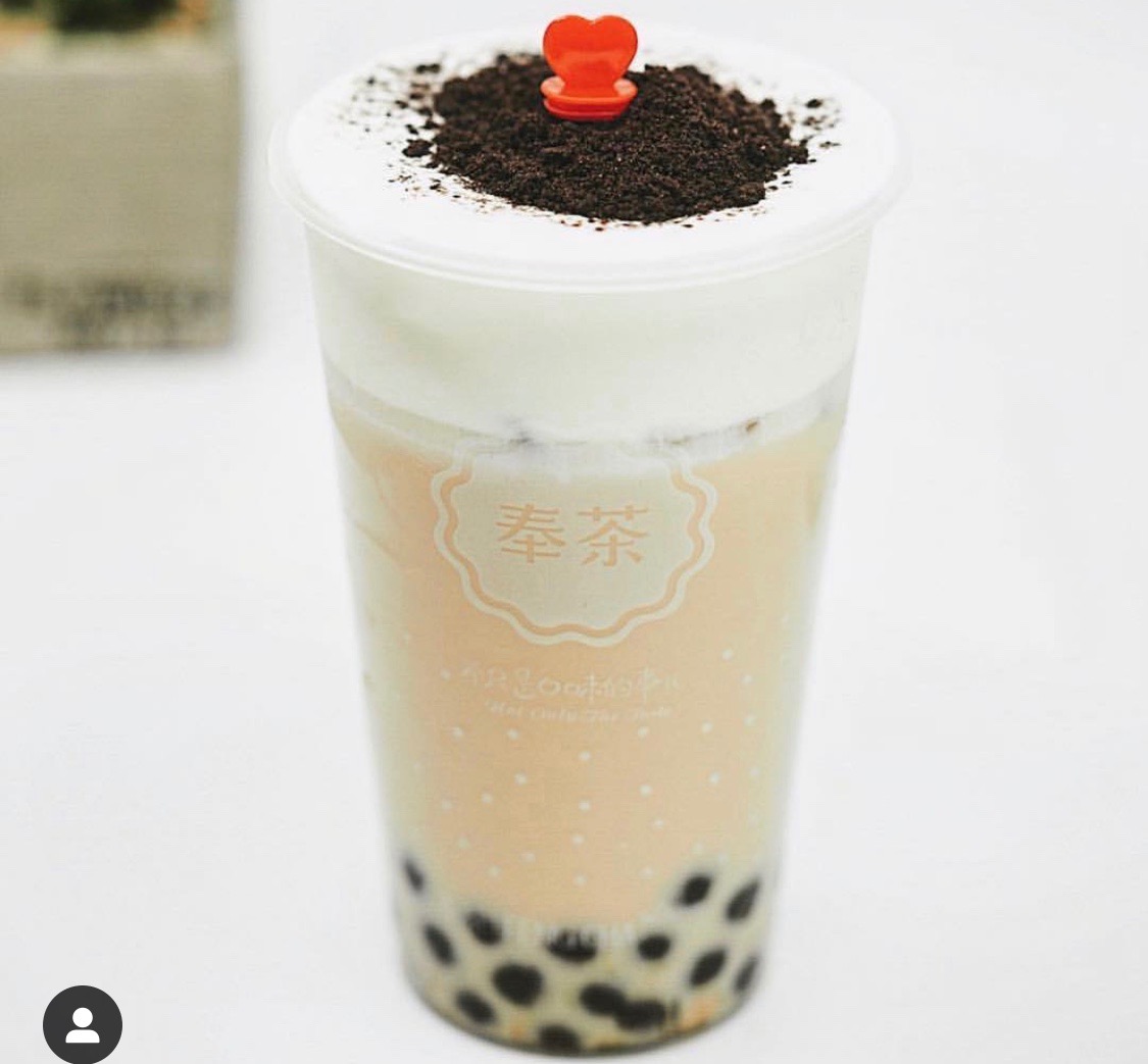 Order Oreo Cheese Milk Tea food online from Feng Cha Garland store, Garland on bringmethat.com