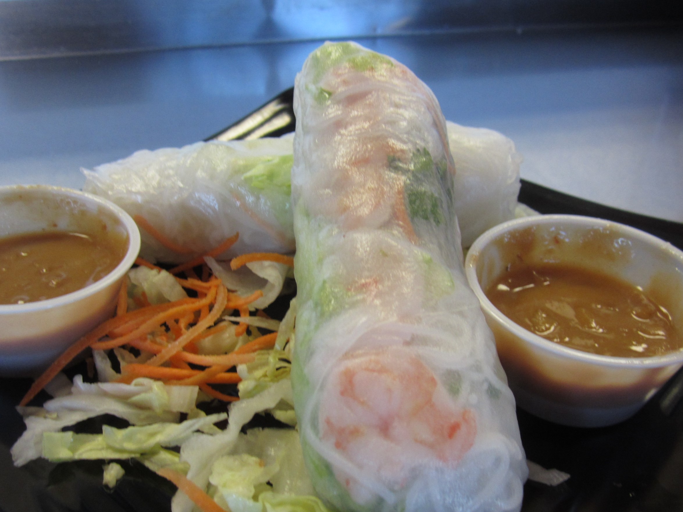 Order Shrimp Spring Roll (2 pcs) food online from Bamboo Bistro store, Austin on bringmethat.com