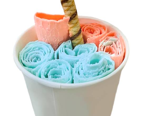 Order Cotton Candy Rolled Ice Cream food online from Lucky Penguin Frozen Yogurt store, Glen Head on bringmethat.com