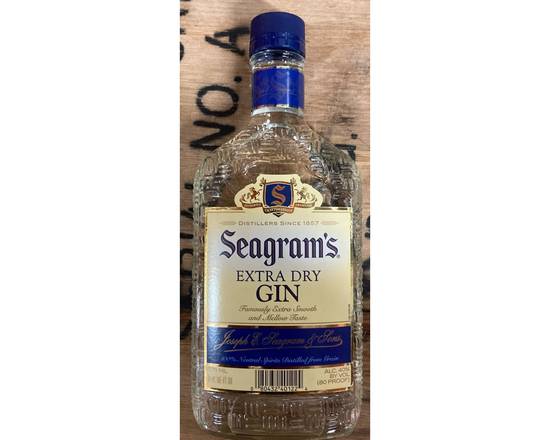 Order Seagram's Extra Dry, 375mL gin (40.0% ABV) food online from Chris's Liquor- 2203 S Lamar Blvd store, Austin on bringmethat.com