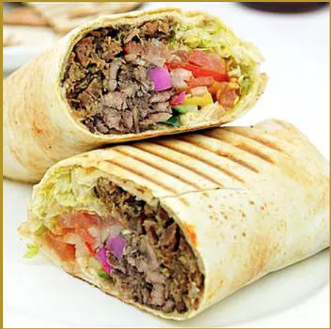 Order Beef Shawarmah Wrap food online from Zaytoon's Kabob store, Garden Grove on bringmethat.com