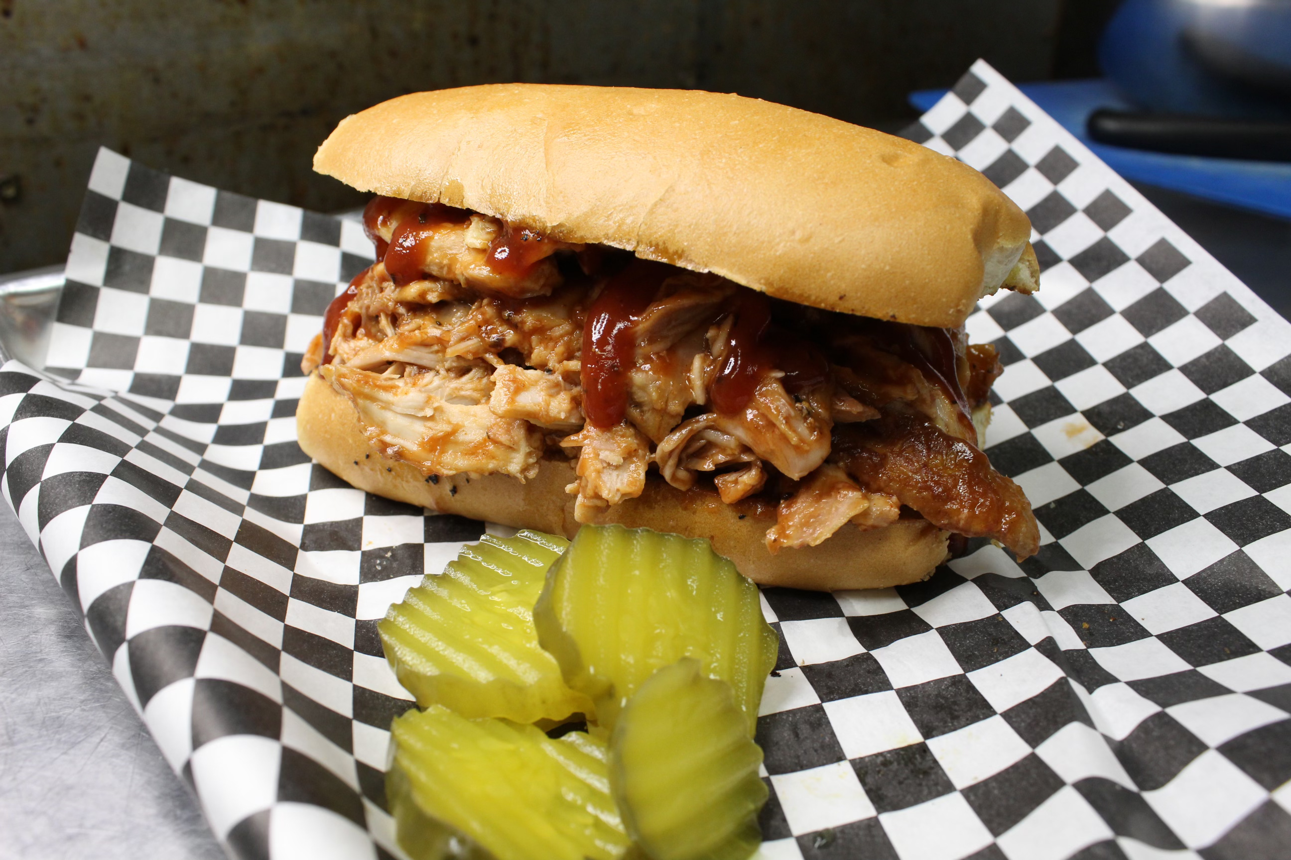 Order BBQ Chicken Sandwich   food online from Meme Texas Bbq Smokehouse store, East Los Angeles on bringmethat.com