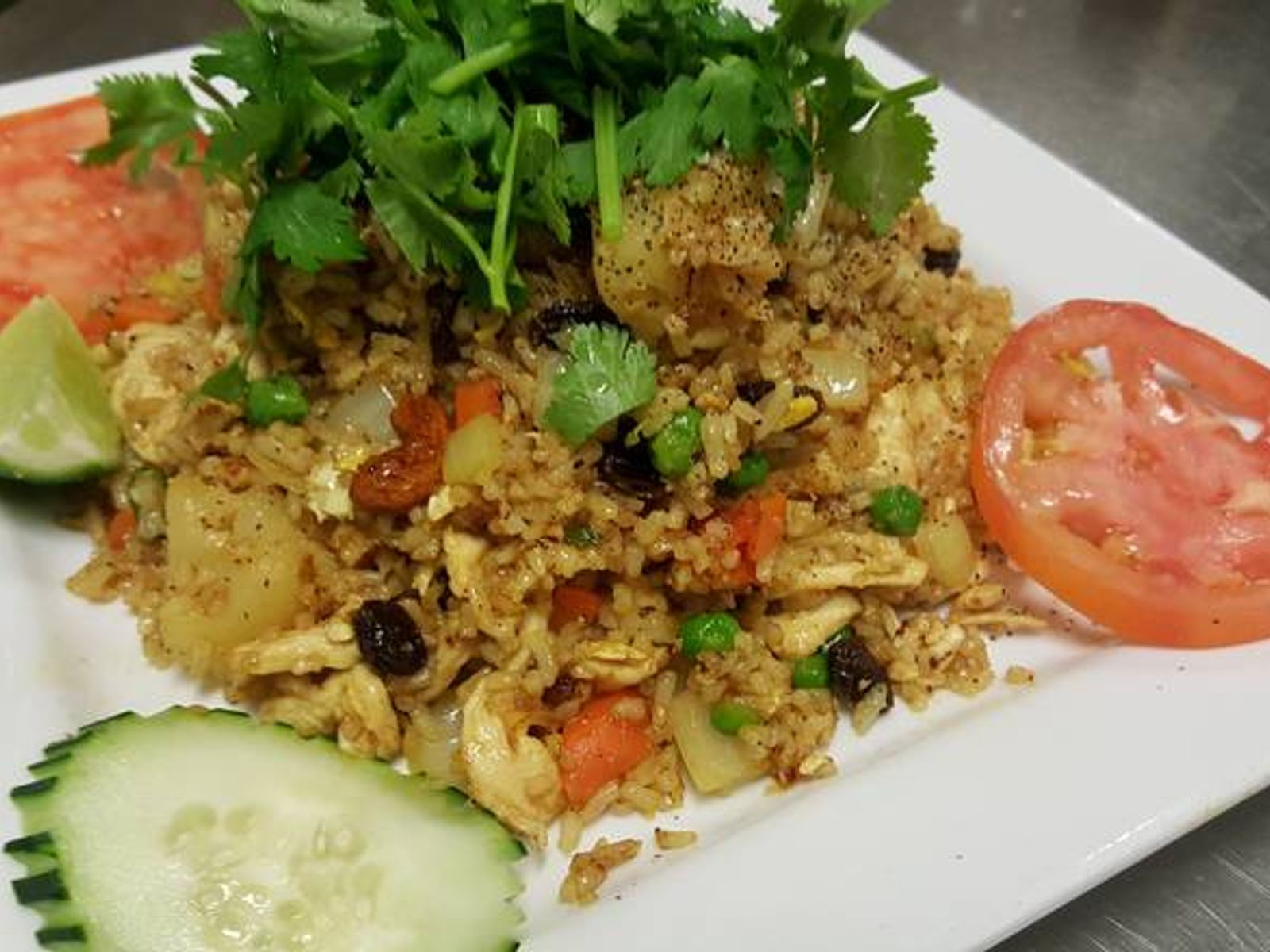Order Pineapple Fried Rice food online from Thai Orchid store, Vancouver on bringmethat.com