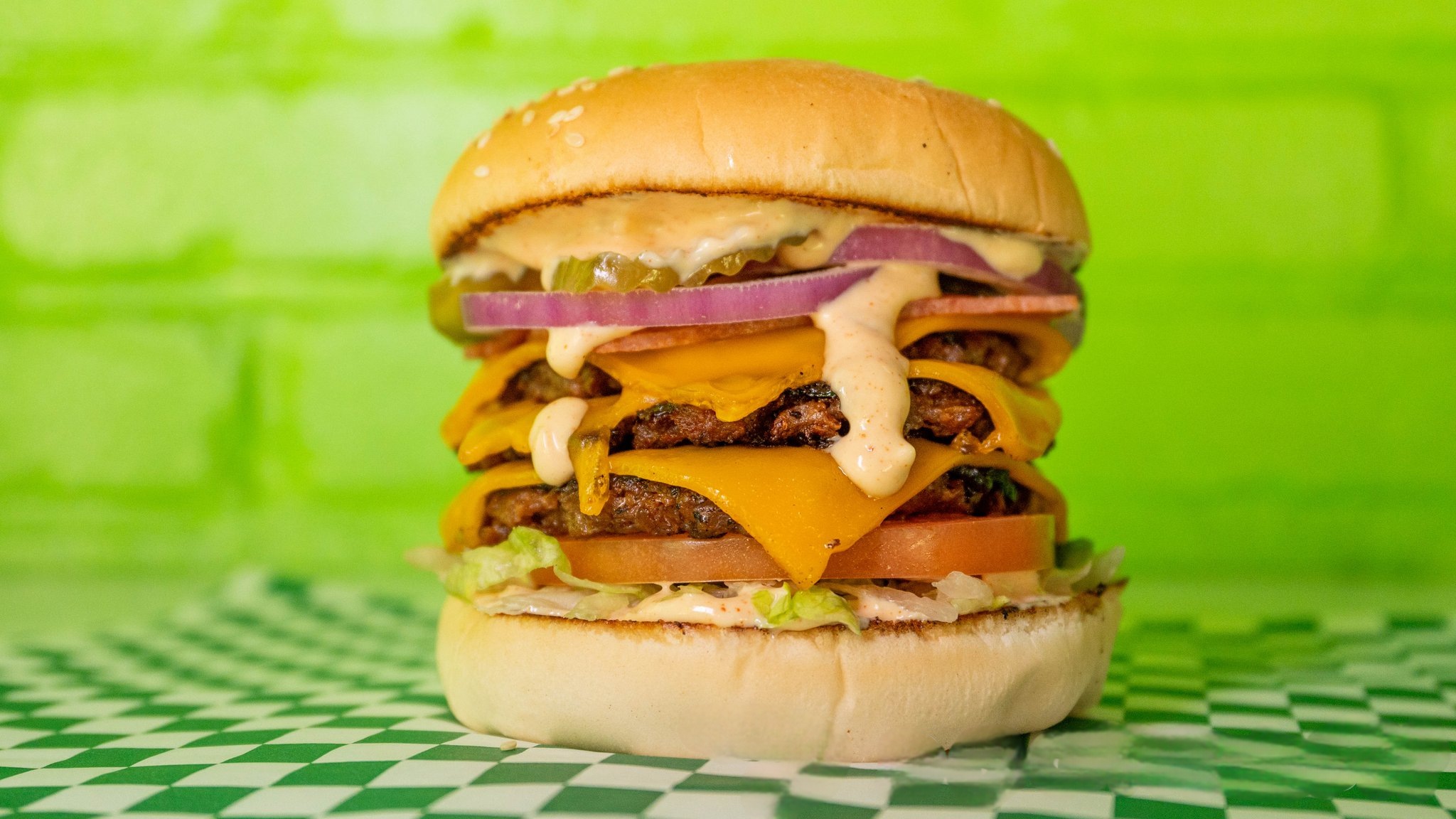 Order The Mighty Burger	 food online from Veg & Go store, Riverside on bringmethat.com