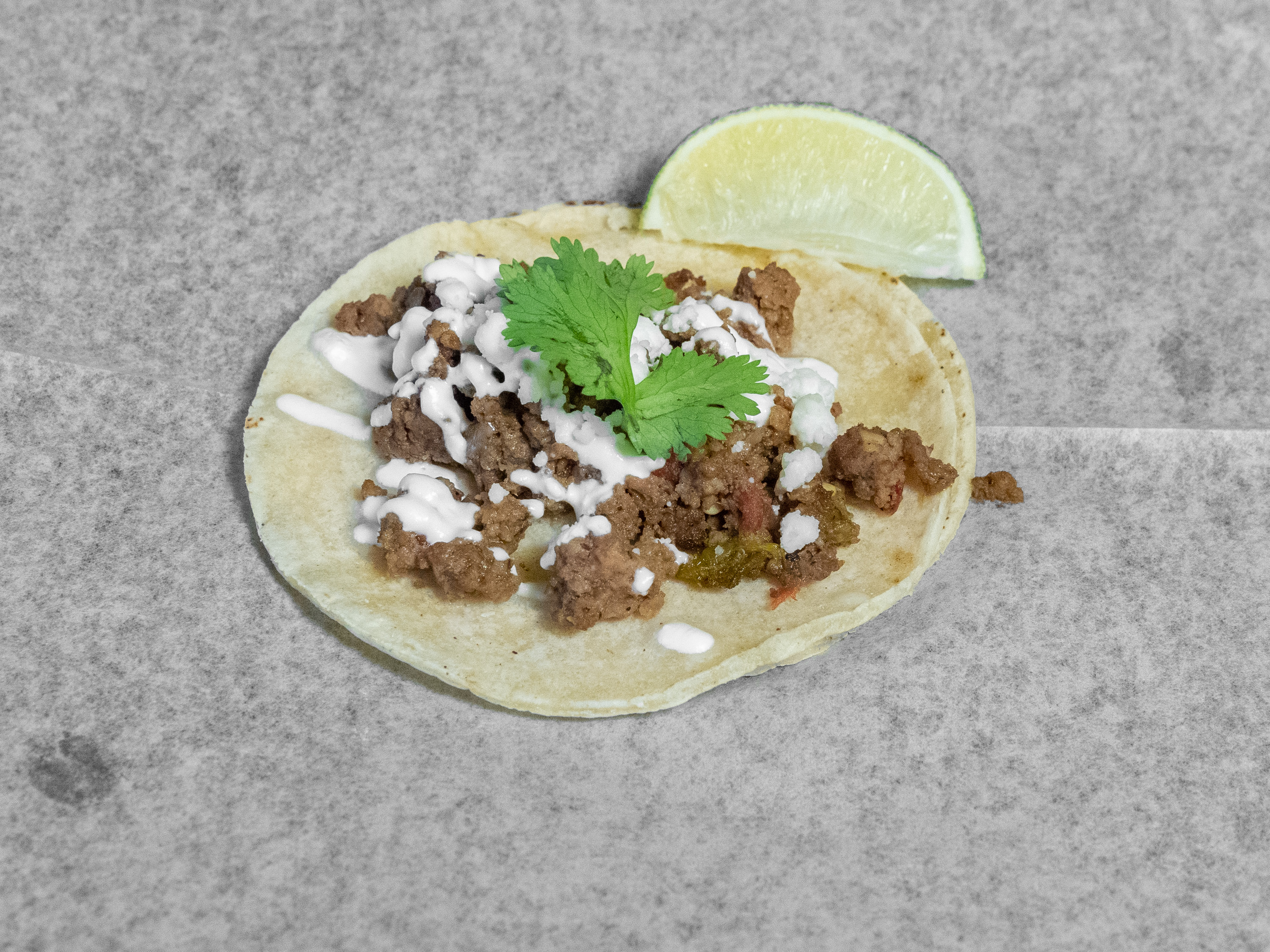 Order 1. Green Chile Beef Taco food online from Hatch-It: Green Chile Burgers & Tacos store, Phoenix on bringmethat.com