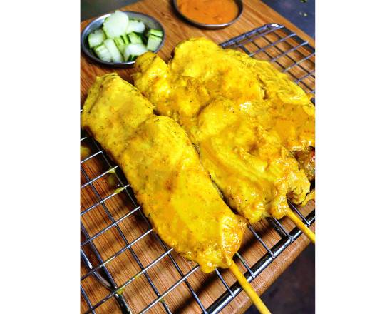 Order 6.  Chicken Satay food online from Exotic Thai store, Burbank on bringmethat.com