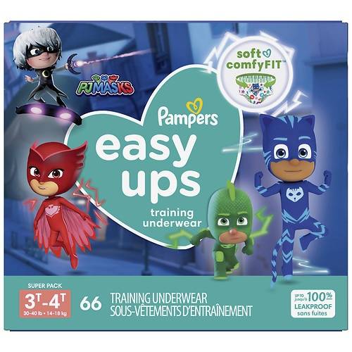 Order Pampers Easy Ups Training Underwear Boys Super Size 3T-4T - 66.0 ea food online from Walgreens store, Lompoc on bringmethat.com