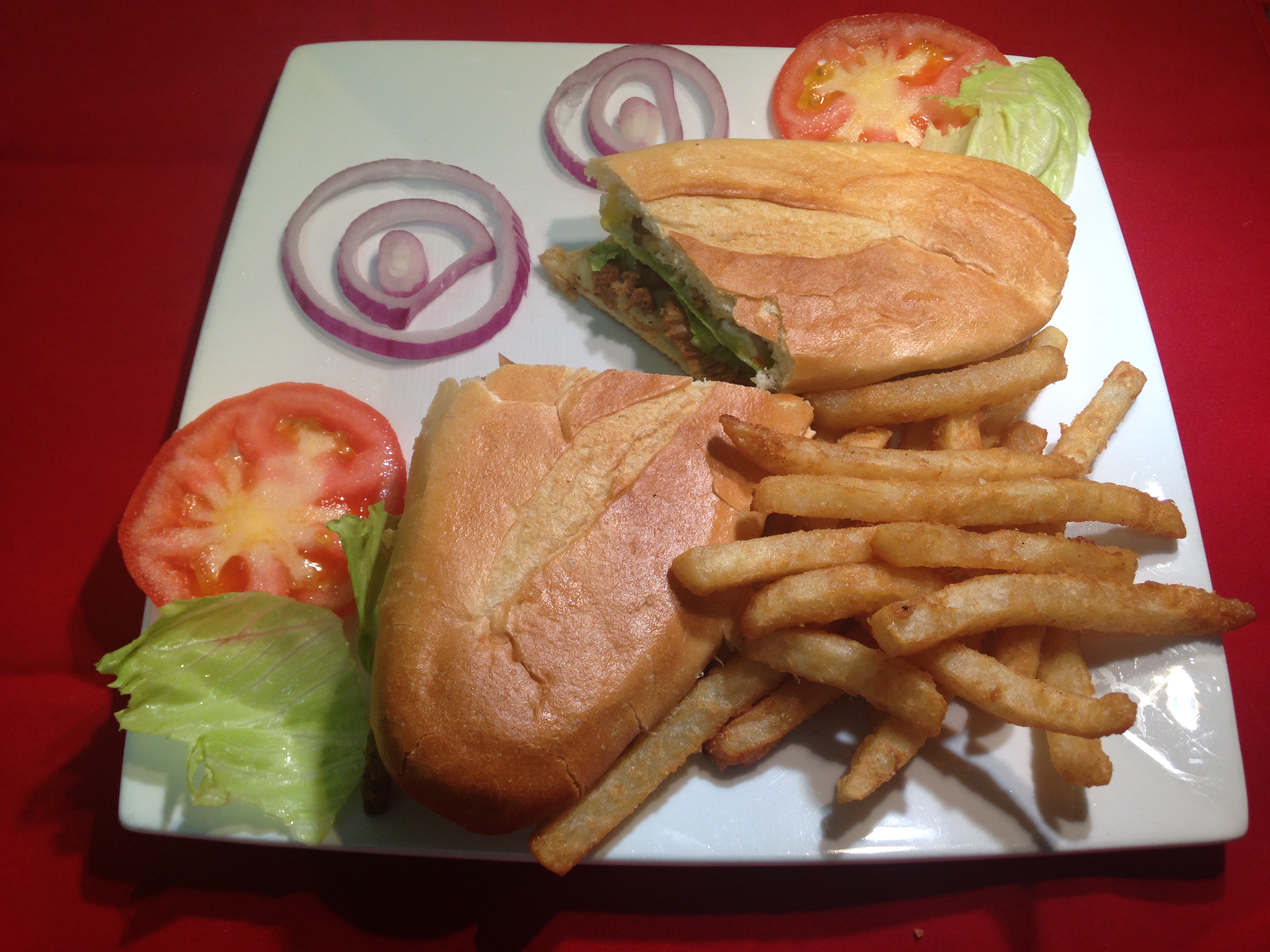 Order Chimi Sandwich Combo food online from El Sabor Tropical Restaurant store, Paterson on bringmethat.com