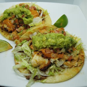 Order Fish Tacos (House Style) (2) food online from El Caballo Wraps store, Alameda on bringmethat.com