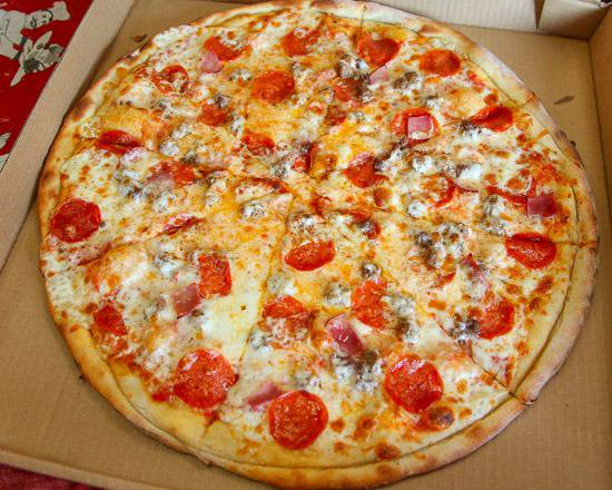 Order Meat Lovers Pizza (16") food online from Flamingo Pizza store, Las Vegas on bringmethat.com