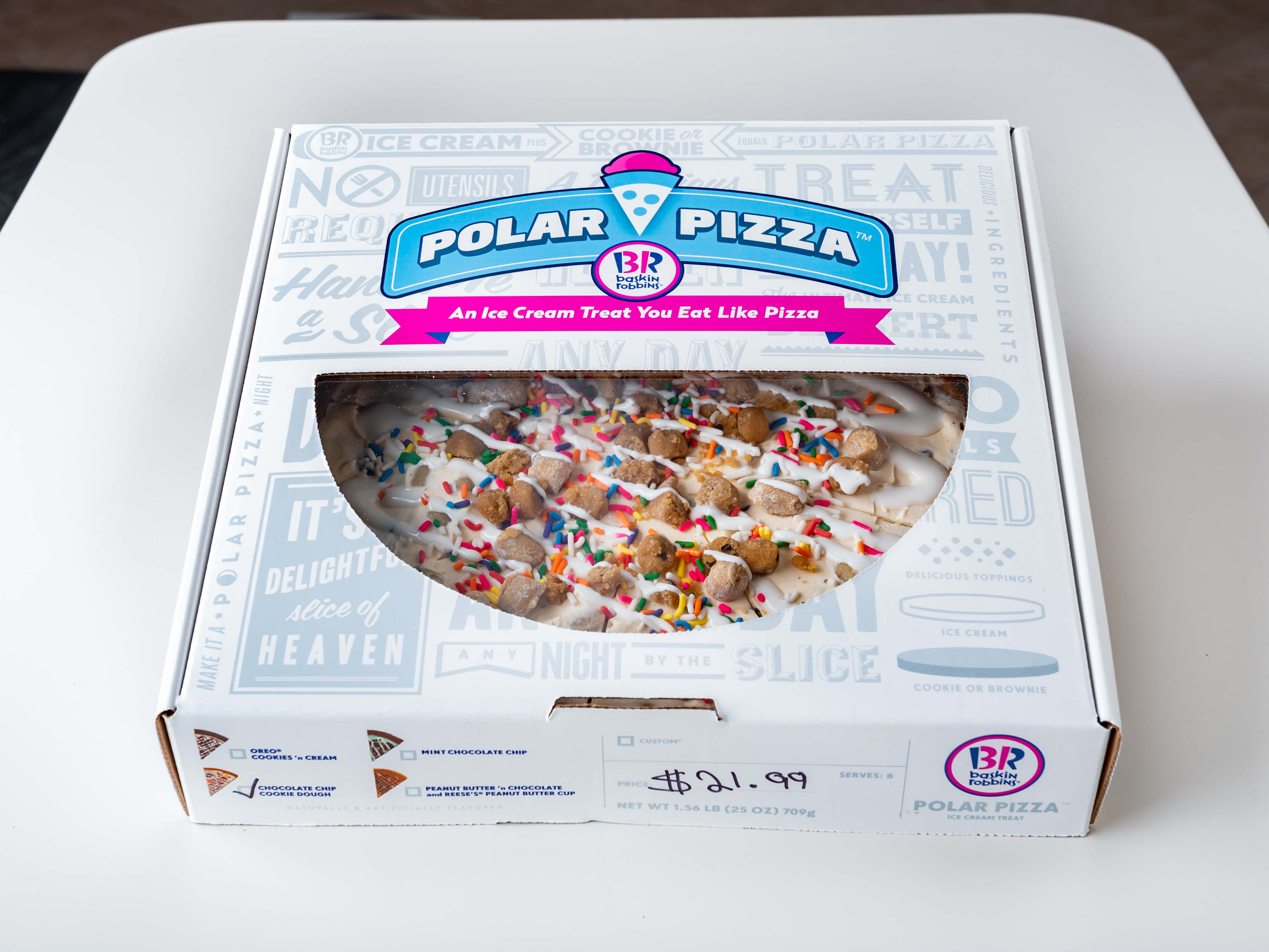 Order Chocolate Chip Cookie Dough Polar Pizza food online from Baskin Robbins store, Glendale Heights on bringmethat.com