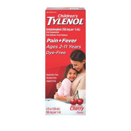 Order Tylenol Children's Pain + Fever Medicine Dye-Free Cherry (4 oz) food online from Rite Aid store, Freedom on bringmethat.com