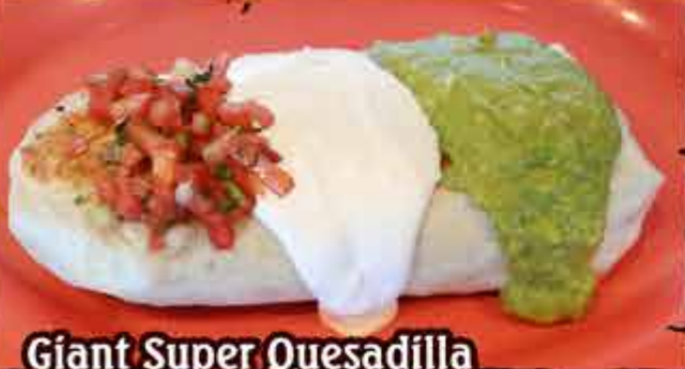 Order Giant Quesadilla food online from Taqueria Alonzo store, Corvallis on bringmethat.com