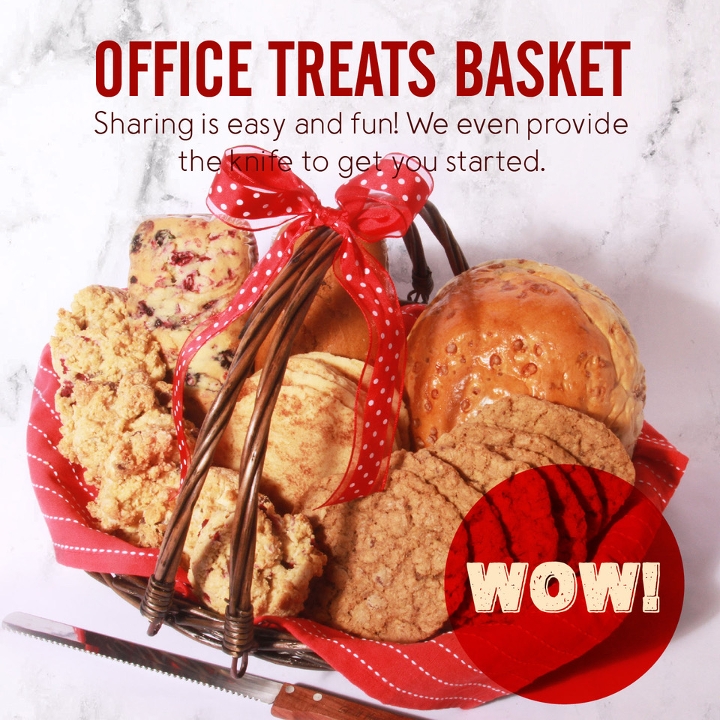 Order Office Treats Basket food online from Great Harvest Bread Co. store, Provo on bringmethat.com