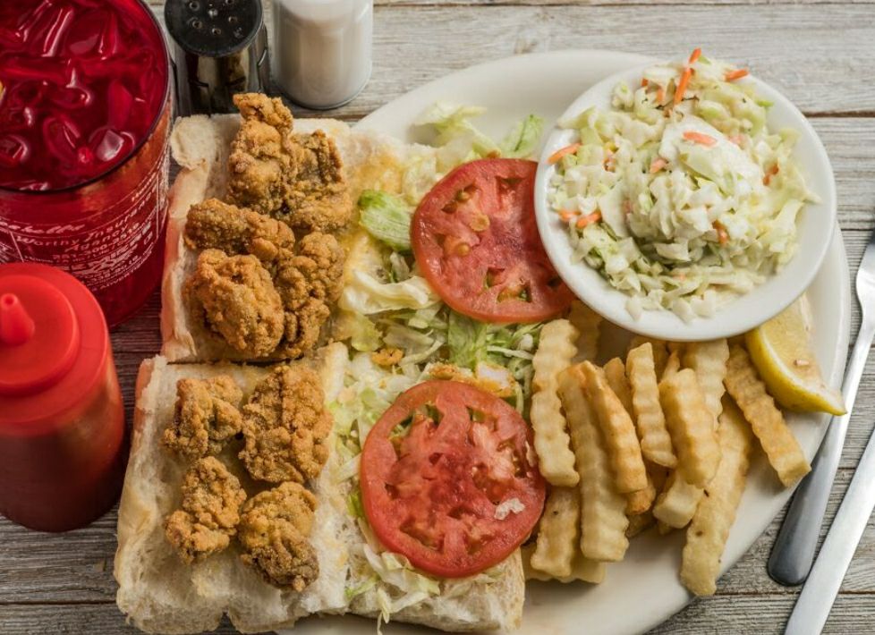 Order Fried Oyster Po'Boy Sandwich food online from Roshell's store, Mobile on bringmethat.com