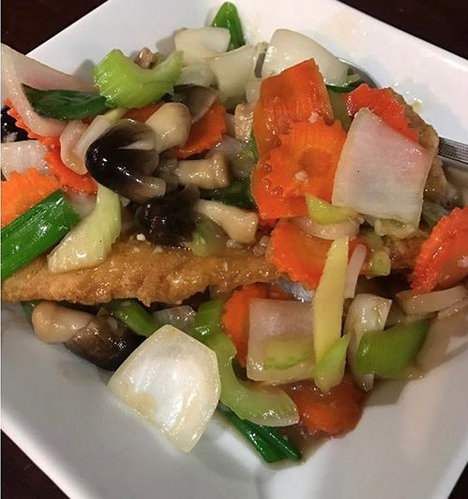 Order Fillet of Sole with Ginger Sauce food online from Wanya Thai Restaurant store, Canyon Country on bringmethat.com