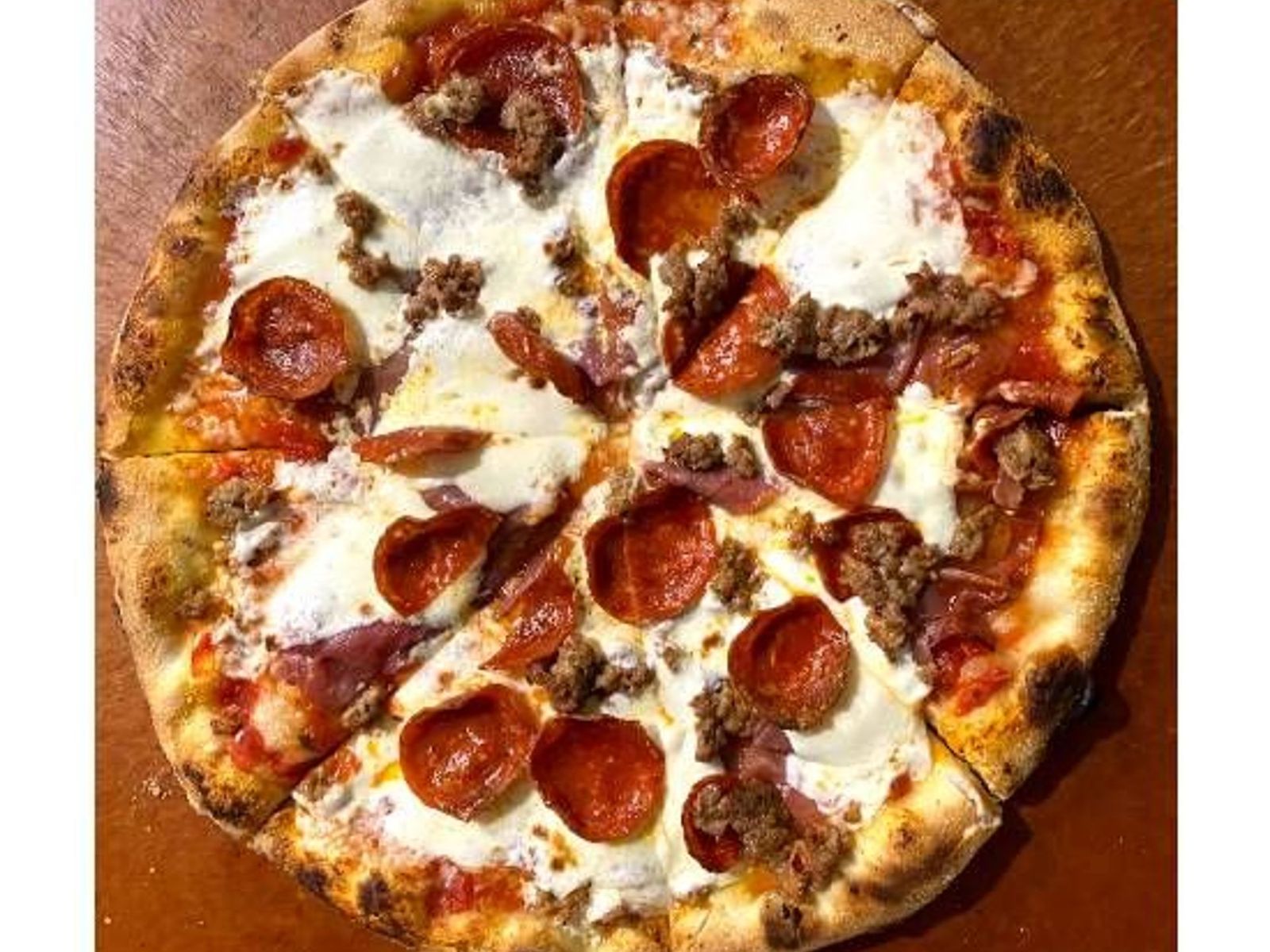 Order Carne Trio Pizza food online from Bollo Woodfired Pizza store, Houston on bringmethat.com