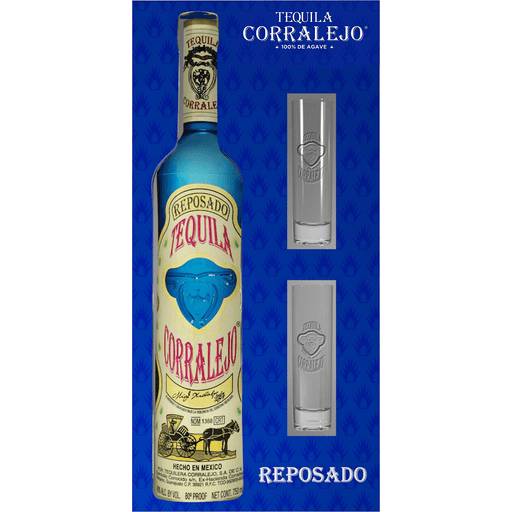 Order Corralejo Tequila Reposado Gift Set (750 ML) 92744 food online from Bevmo! store, Ladera Ranch on bringmethat.com