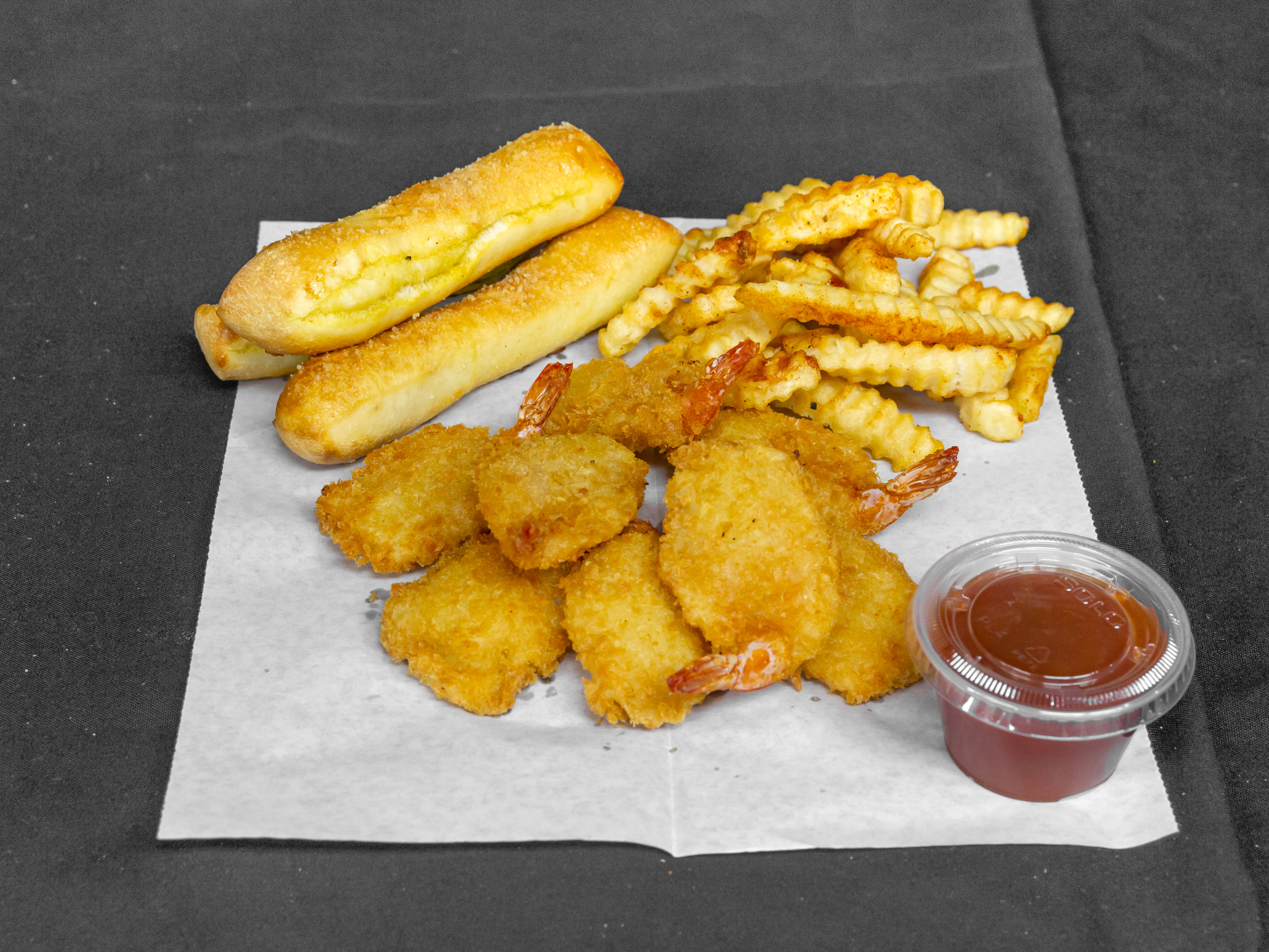 Order Shrimp and Fish Combo food online from Fire Pizza store, Detroit on bringmethat.com