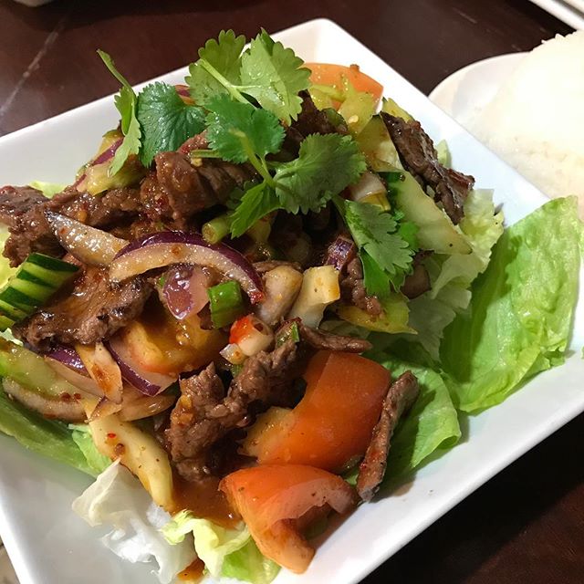 Order Beef Salad food online from Wanya Thai Restaurant store, Canyon Country on bringmethat.com