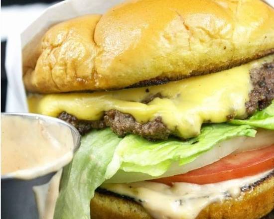 Order Cheeseburger (quarter pound 100% beef) food online from Hoosier Burger Co. store, Evansville on bringmethat.com