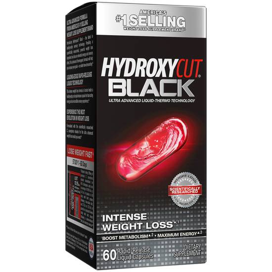Order Hydroxycut Black - Weight Loss Supplements Maximum Energy & Metabolism Boost (60 ct) food online from Rite Aid store, Mount Vernon on bringmethat.com