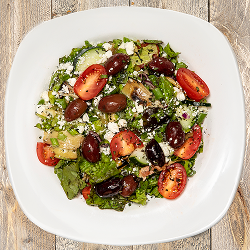 Order Greek Salad food online from Spin! Neapolitan Pizza store, Overland Park on bringmethat.com