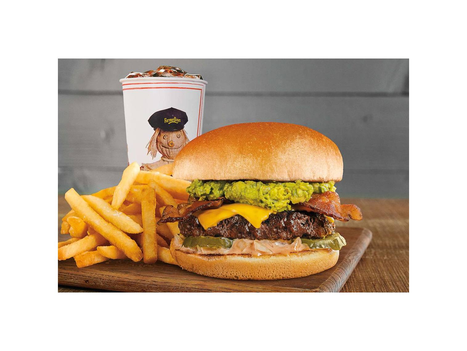 Order 1/3 lb Natural® Avocado Bacon Cheeseburger Combo food online from Farmer Boys store, Las Vegas on bringmethat.com