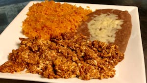 Order L10. Huevos & Chorizo food online from La Tolteca store, Williamsburg on bringmethat.com