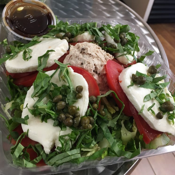 Order Caprese Salad food online from Tomato Patch store, Woodland Hills on bringmethat.com
