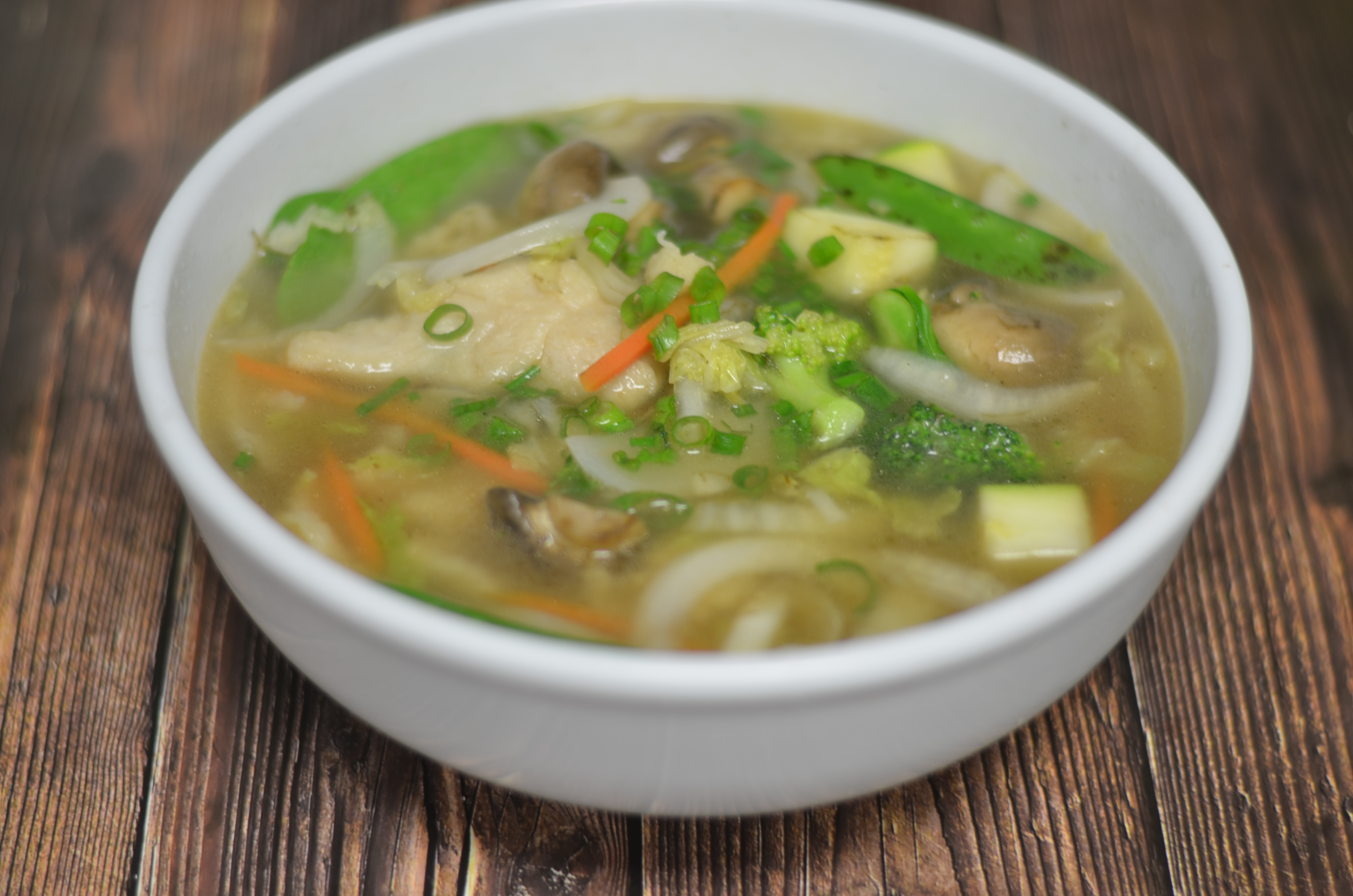 Order Chicken Vegetable Soup food online from Yumi Cafe store, Richmond on bringmethat.com