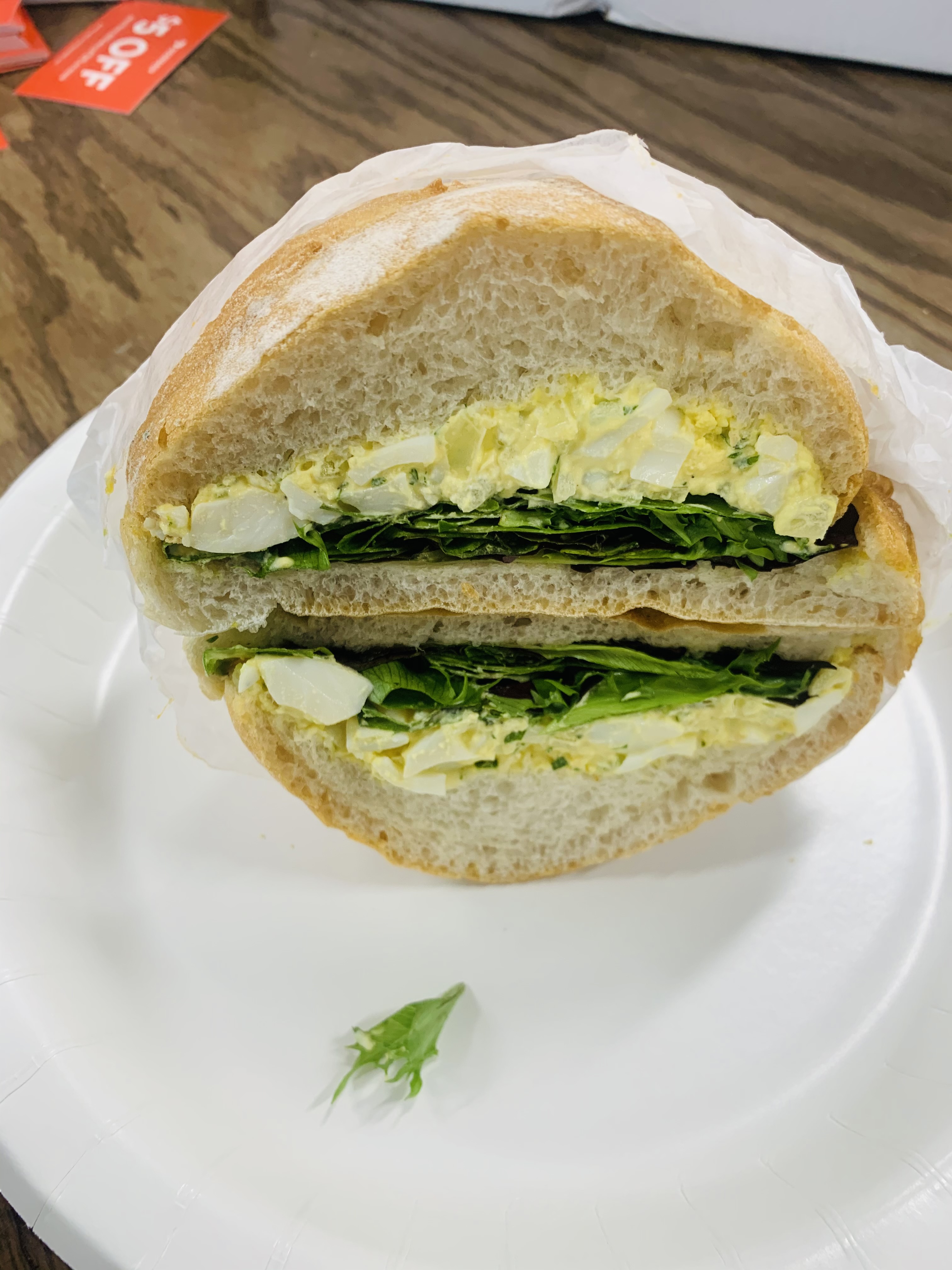 Order Egg Salad Sandwich  food online from Ooh La La Bakery Llc store, Silver Spring on bringmethat.com