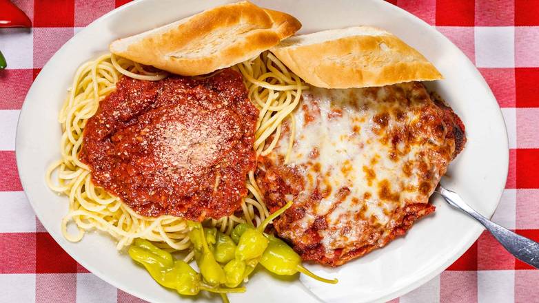 Order Chicken Parmesan Dinner food online from Enzo's Pizzeria store, Los Angeles on bringmethat.com