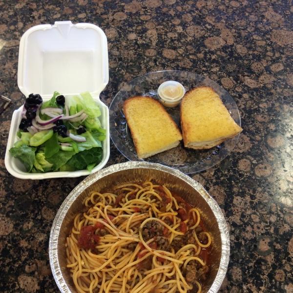 Order Spaghetti with Meat Sauce food online from Old Sicily Pizza store, North Hollywood on bringmethat.com