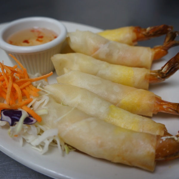 Order Bangkok Shrimp Rolls food online from Happy Elephant Thai Cuisine store, Elk Grove Village on bringmethat.com