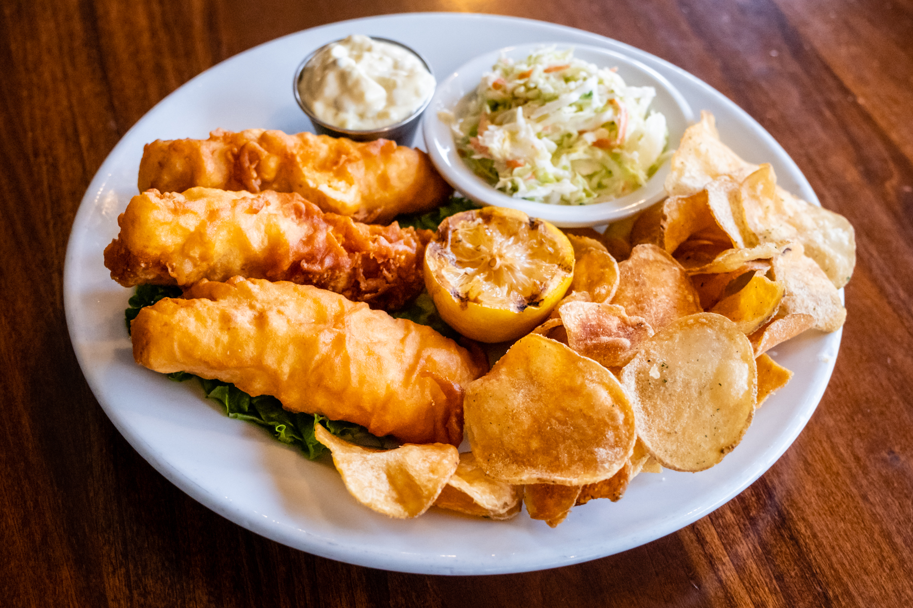 Order Beer-Battered Fish and Chips food online from Pickles Deli store, Newbury Park on bringmethat.com