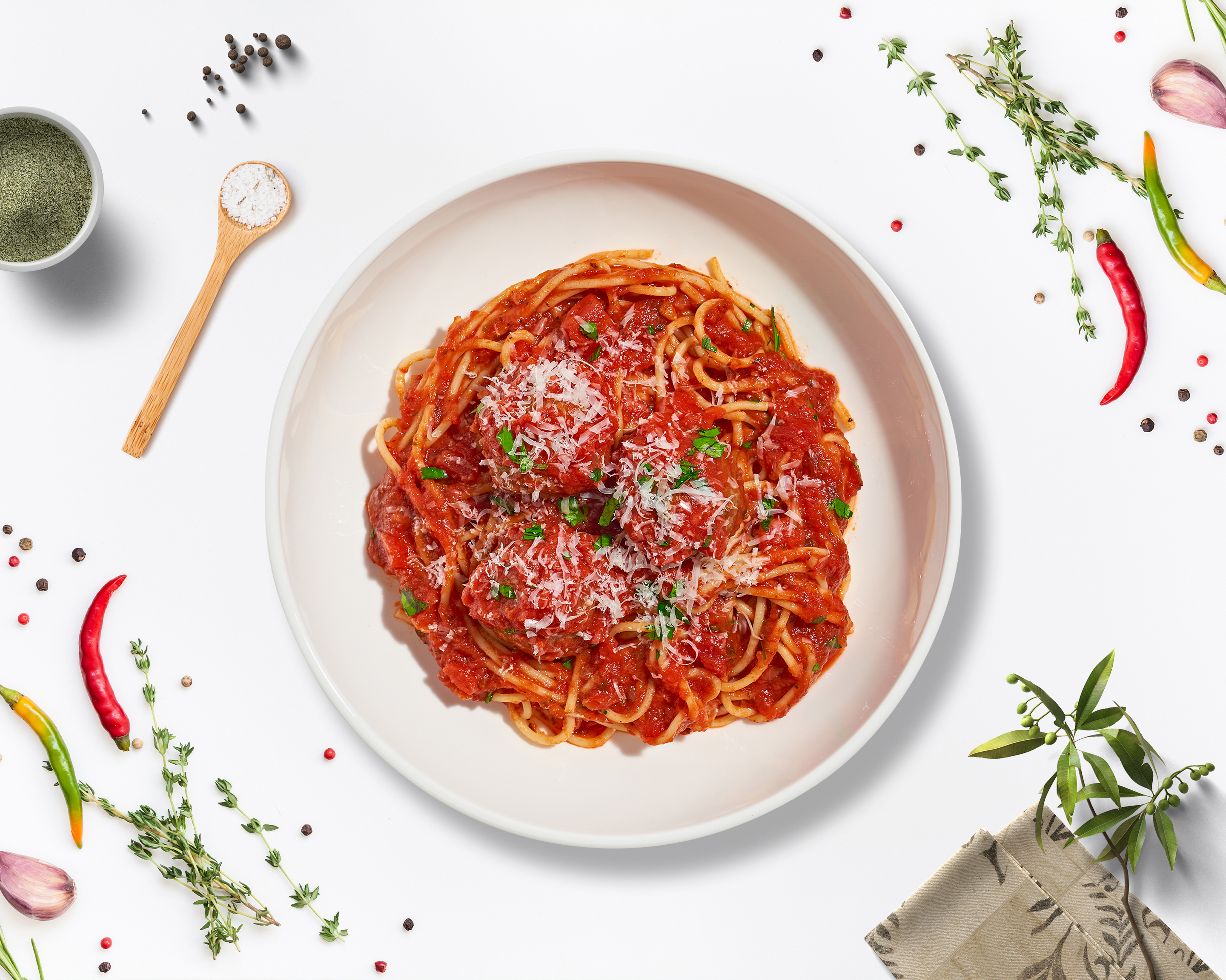 Order Spaghetti & Meatballs food online from Pasta Colosseum store, Hamilton on bringmethat.com