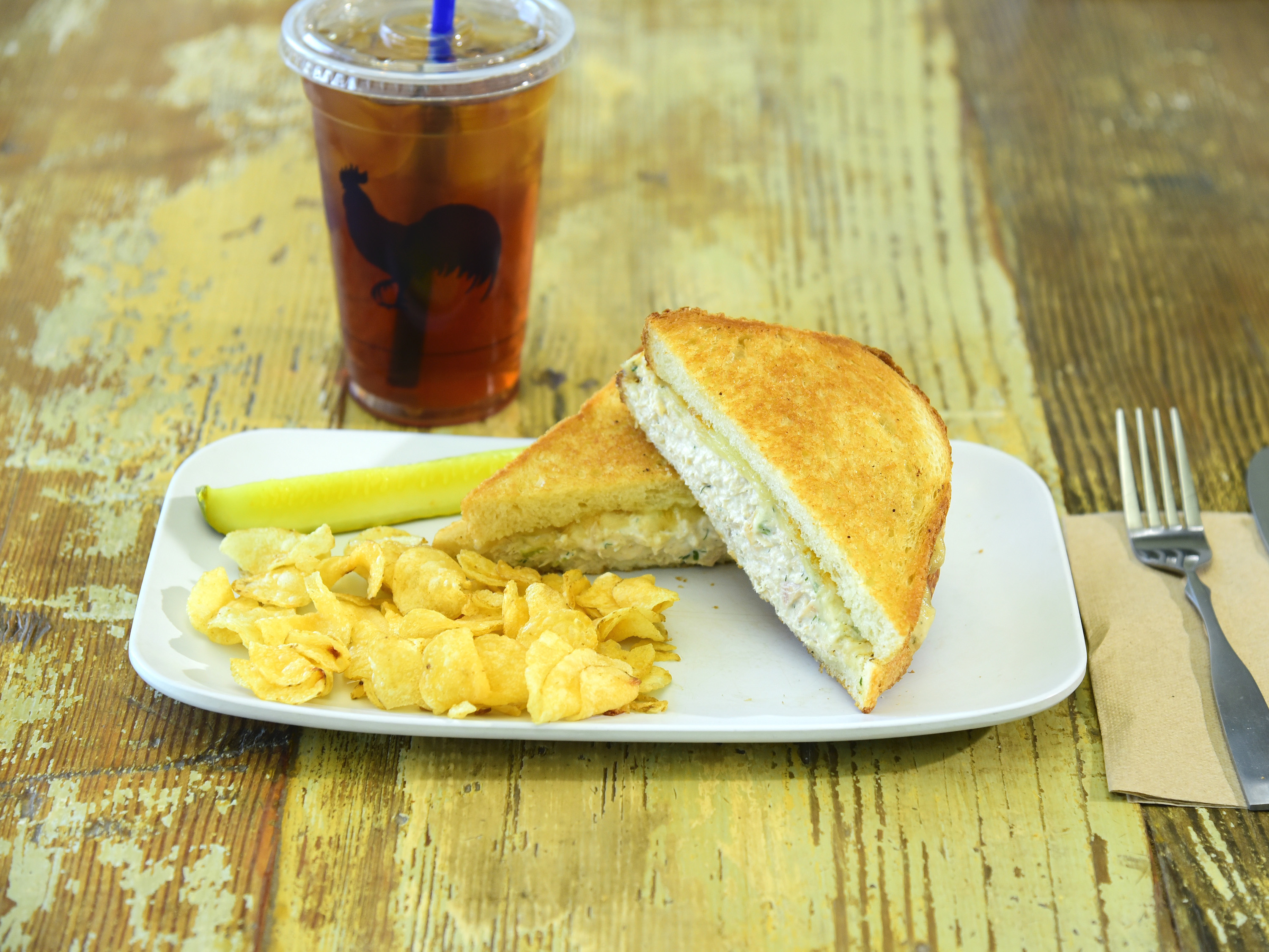 Order Tuna Melt Sandwich food online from Village Bakery & Cafe store, Victor on bringmethat.com