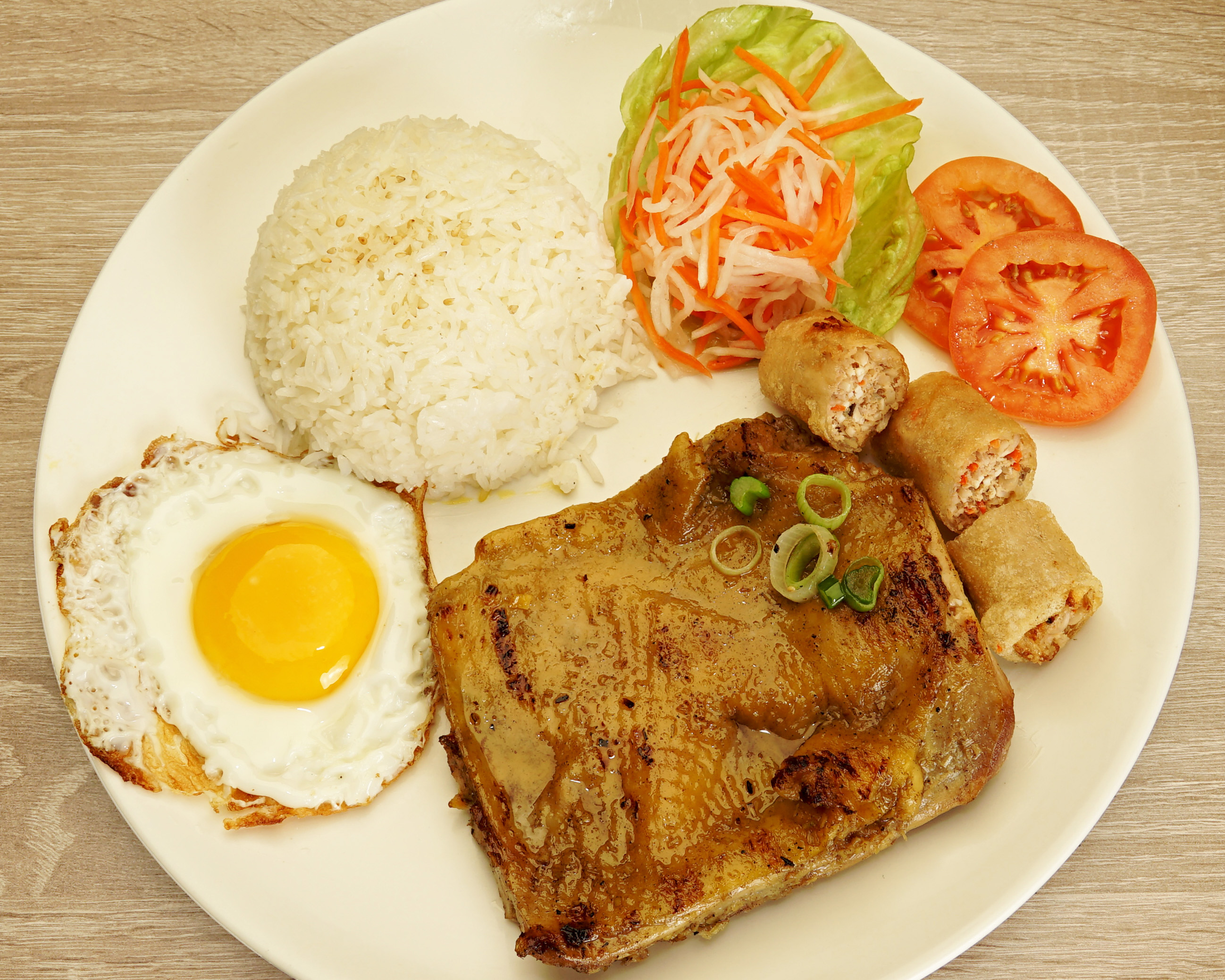 Order R3.   Chicken Fillet Rice Plate 雞扒飯 food online from Phosure store, San Francisco on bringmethat.com