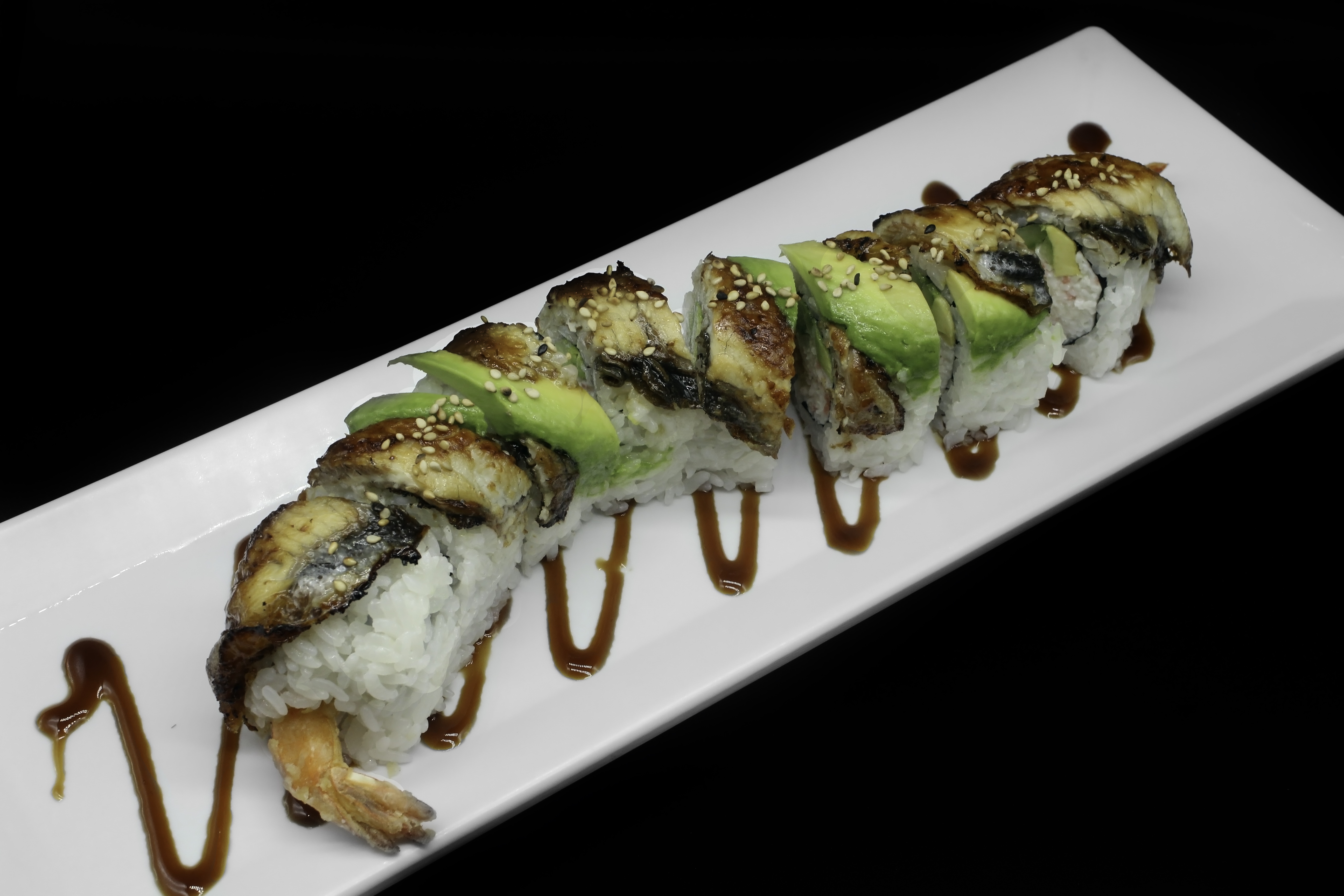 Order 27. Dragon Roll  food online from Papa Sushi & Roll store, Covina on bringmethat.com