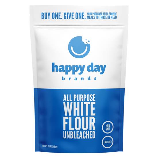 Order Happy Day Unbleached Flour All Purpose 2lb food online from Everyday Needs by Gopuff store, Culver City on bringmethat.com