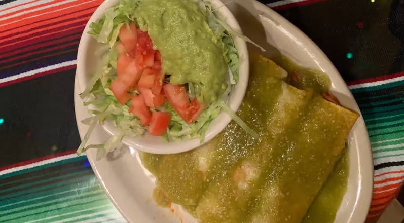 Order 24. Green Enchiladas food online from Maya Mexican Restaurant store, Homewood on bringmethat.com