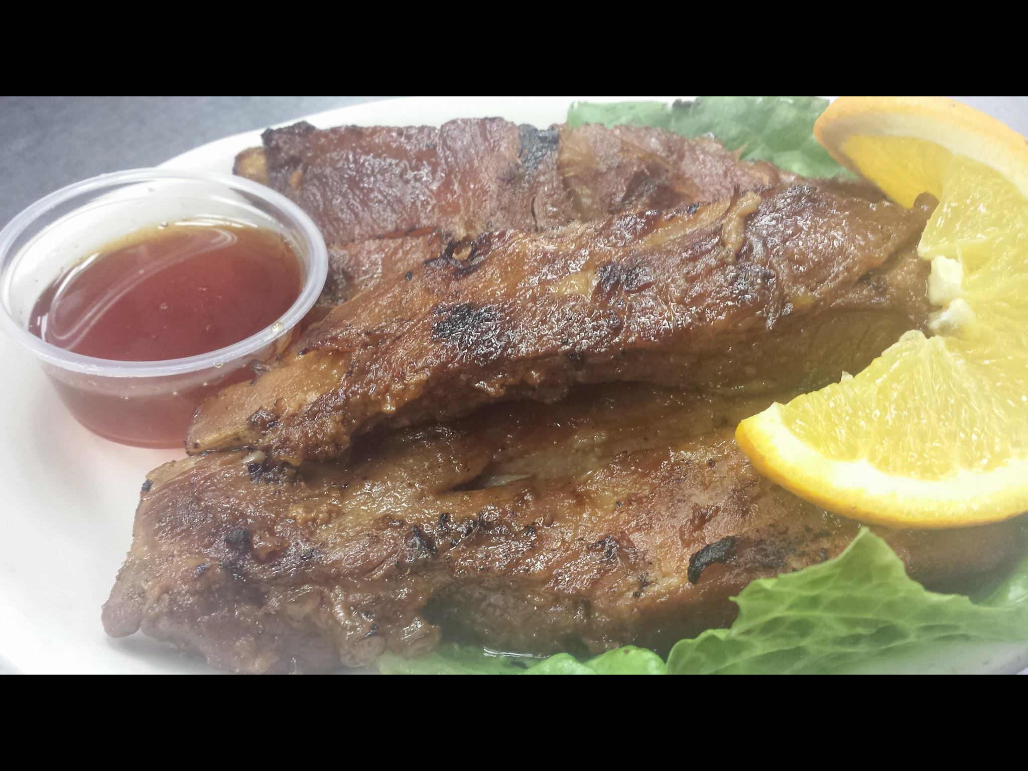 Order CS9. BBQ Spare Ribs food online from Thai Bbq & Noodles store, Cypress on bringmethat.com