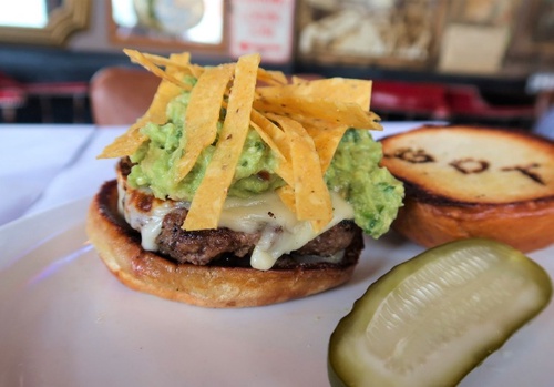 Order The Feature Burger food online from Green Door Tavern store, Chicago on bringmethat.com