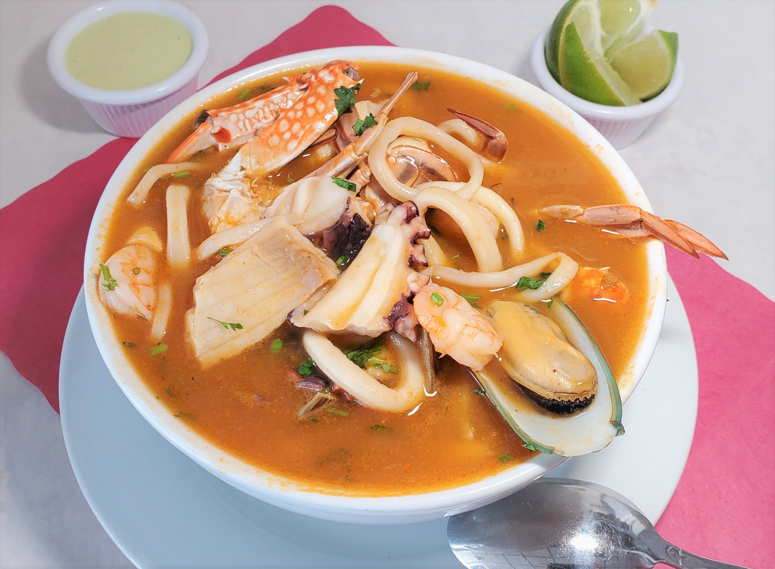 Order Parihuela Soup food online from Mochica Restaurant store, Norwalk on bringmethat.com