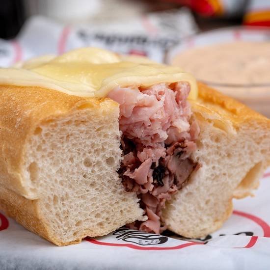 Order *Jr Dipper (All Ham) food online from Groucho's Deli store, Columbia on bringmethat.com